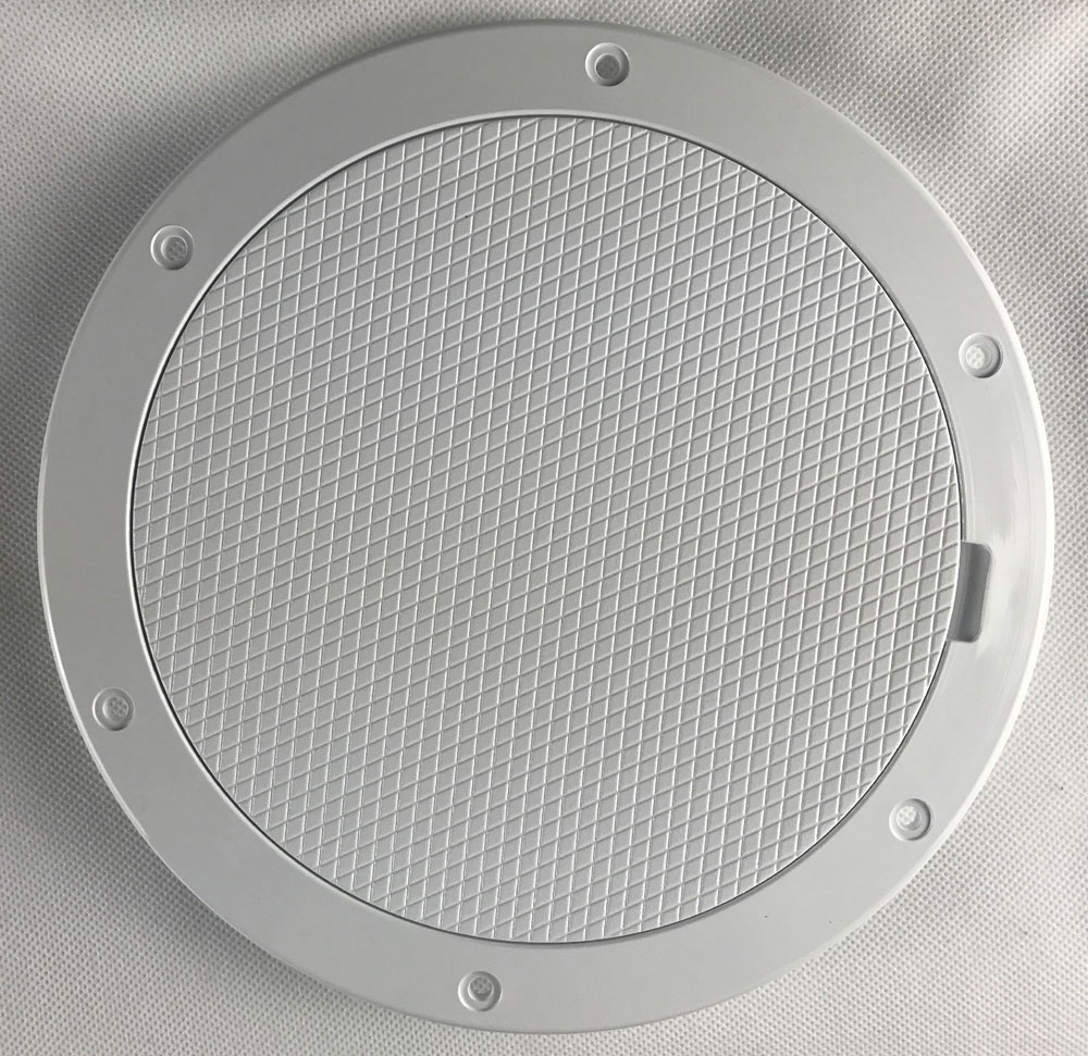 thumbnail image 2 of Beckson Screw-out Thin Ring Deck Plate, White Polypropylene, Non-skid Cover 2 of 11